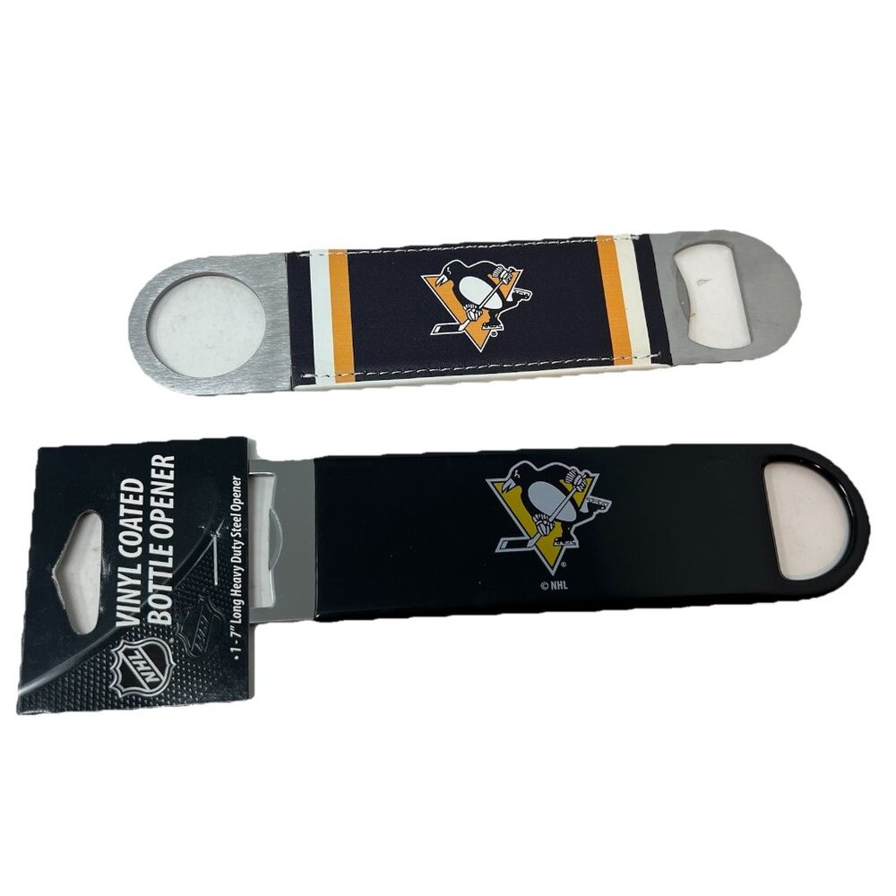 Pittsburgh Penguins Beer Soda Pop Long Neck Bottle Opener Lot of 2 Bar Man Cave